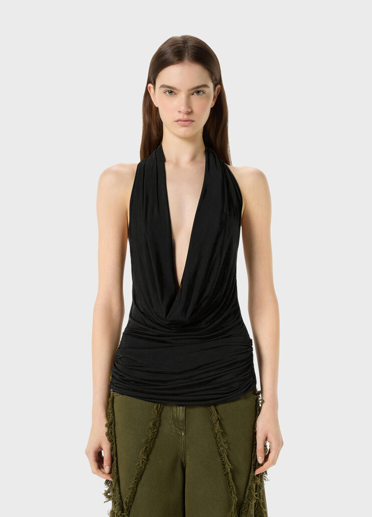 Jersey top with halter neckline and ruching  Blumarine - medium