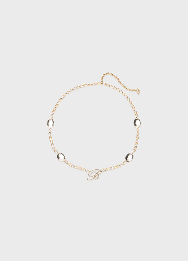 Brass necklace with gemstones and B monogram  Blumarine - medium
