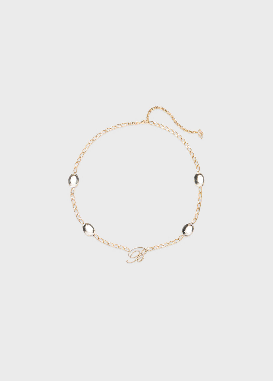 Brass necklace with gemstones and B monogram  Blumarine - large image number 0