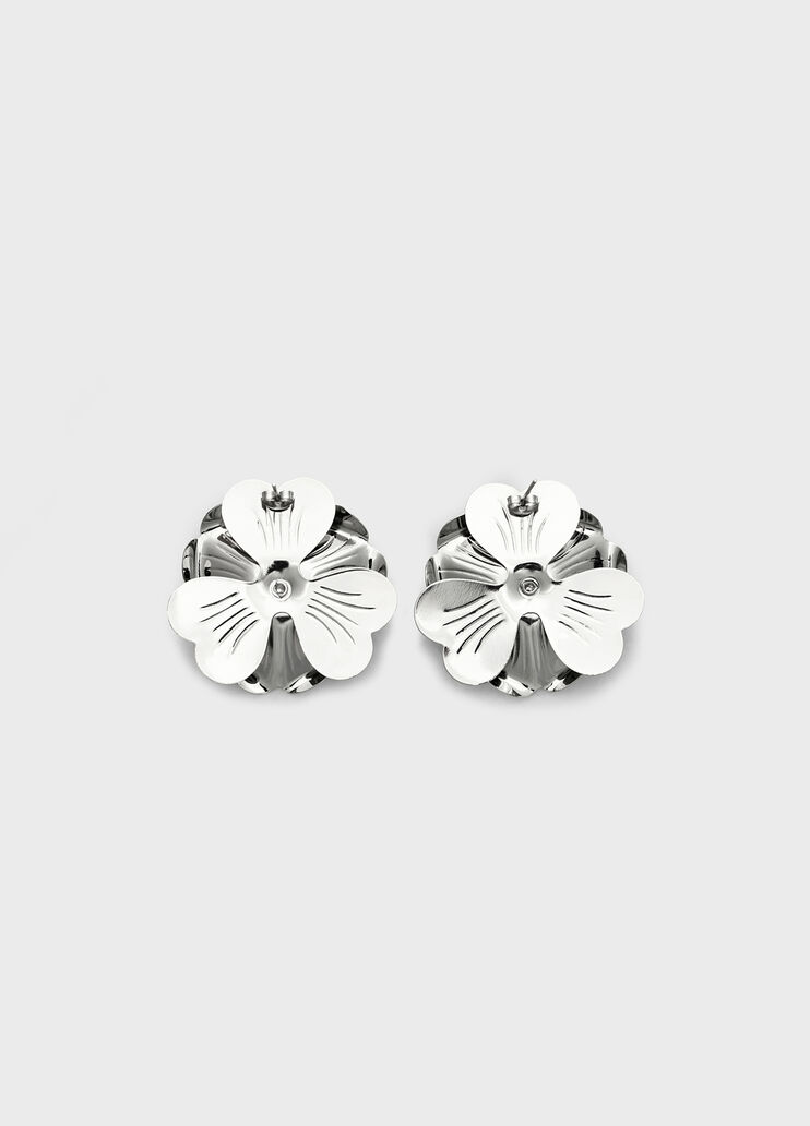 Metal flower and rhinestone earrings  Blumarine - large image number 3