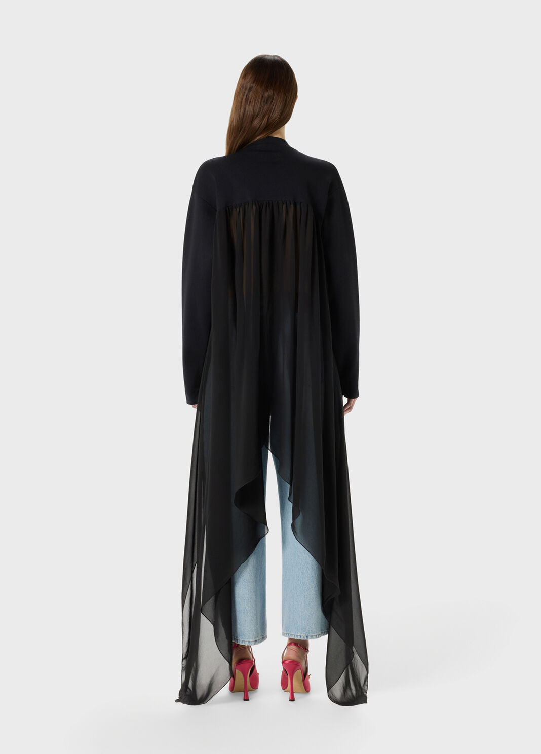 Knit Cardigan with Embroidery and Swallow Tails  Blumarine - large image number 1