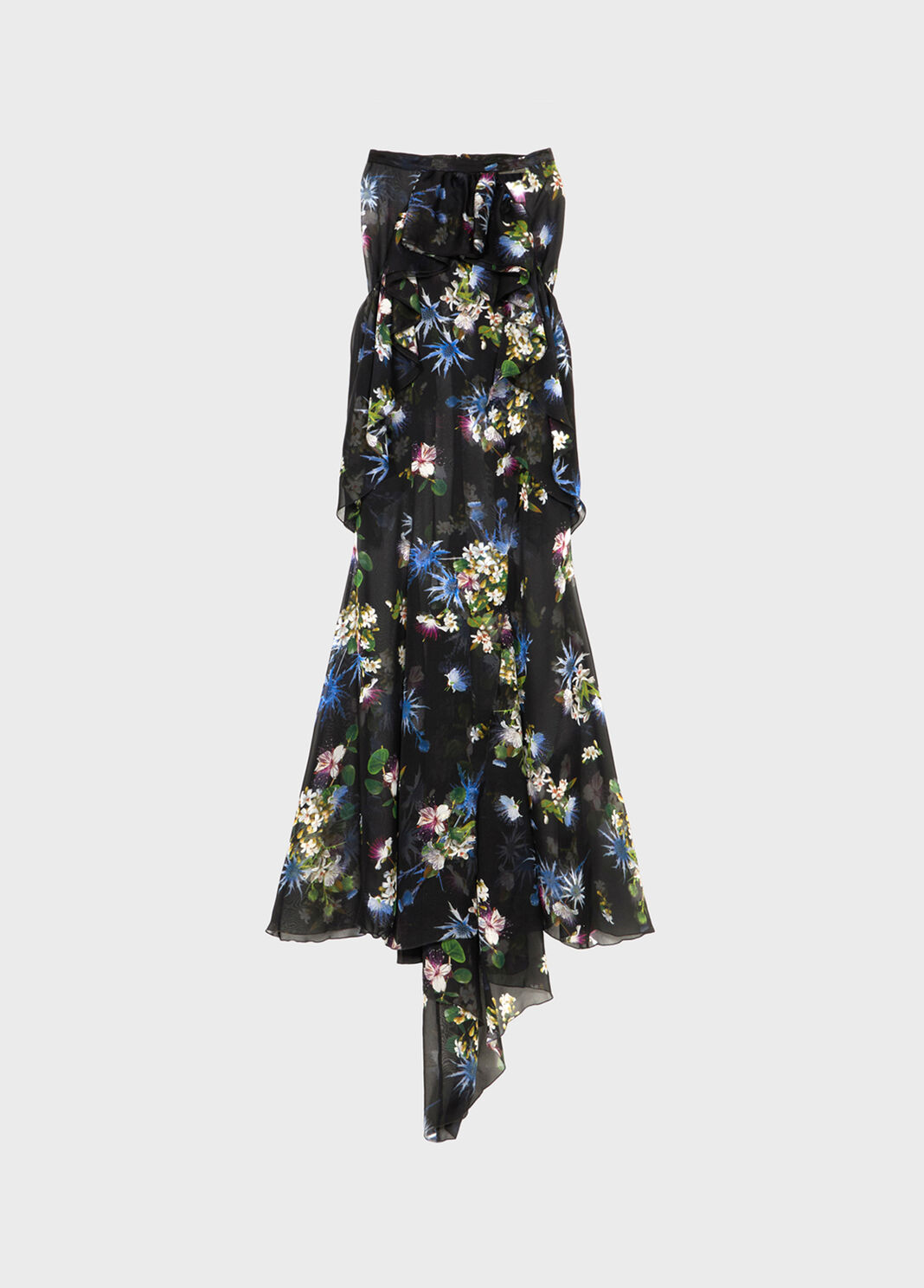 Seitende r&uuml;schen-druckseidenchiffonrock  Blumarine - large image number 4