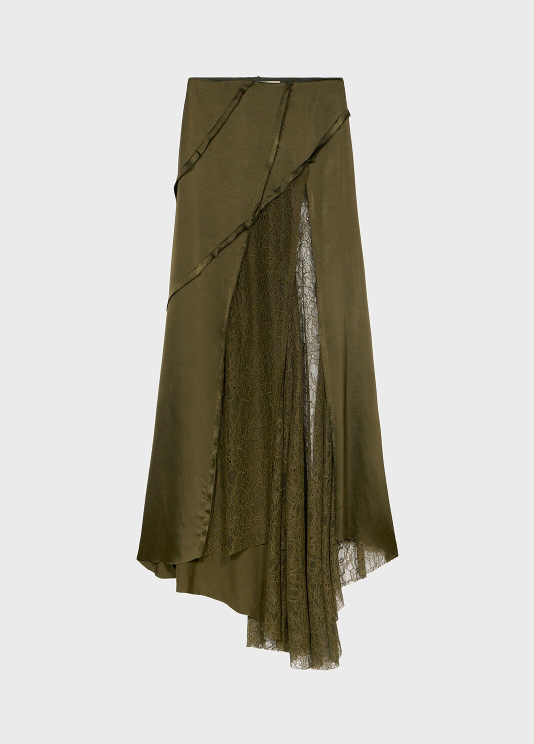 Langer Rock aus Satin und Chantilly-Spitze  Blumarine - large image number 4