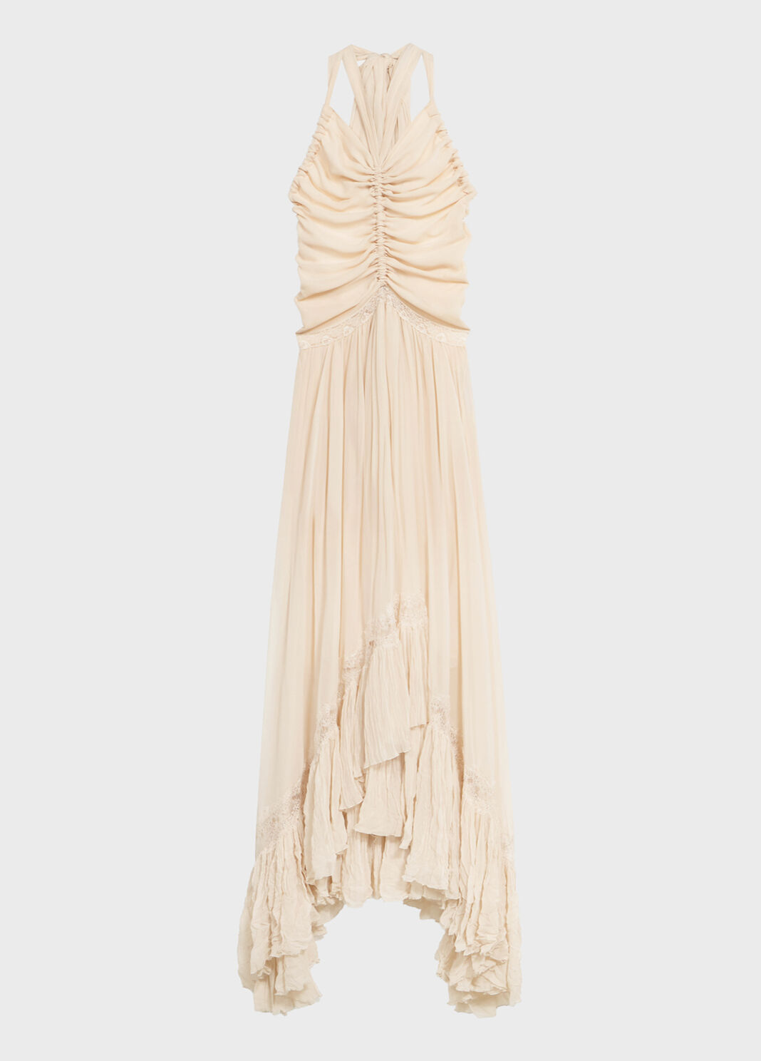 Long georgette dress with gathered detailing  Blumarine - large image number 4