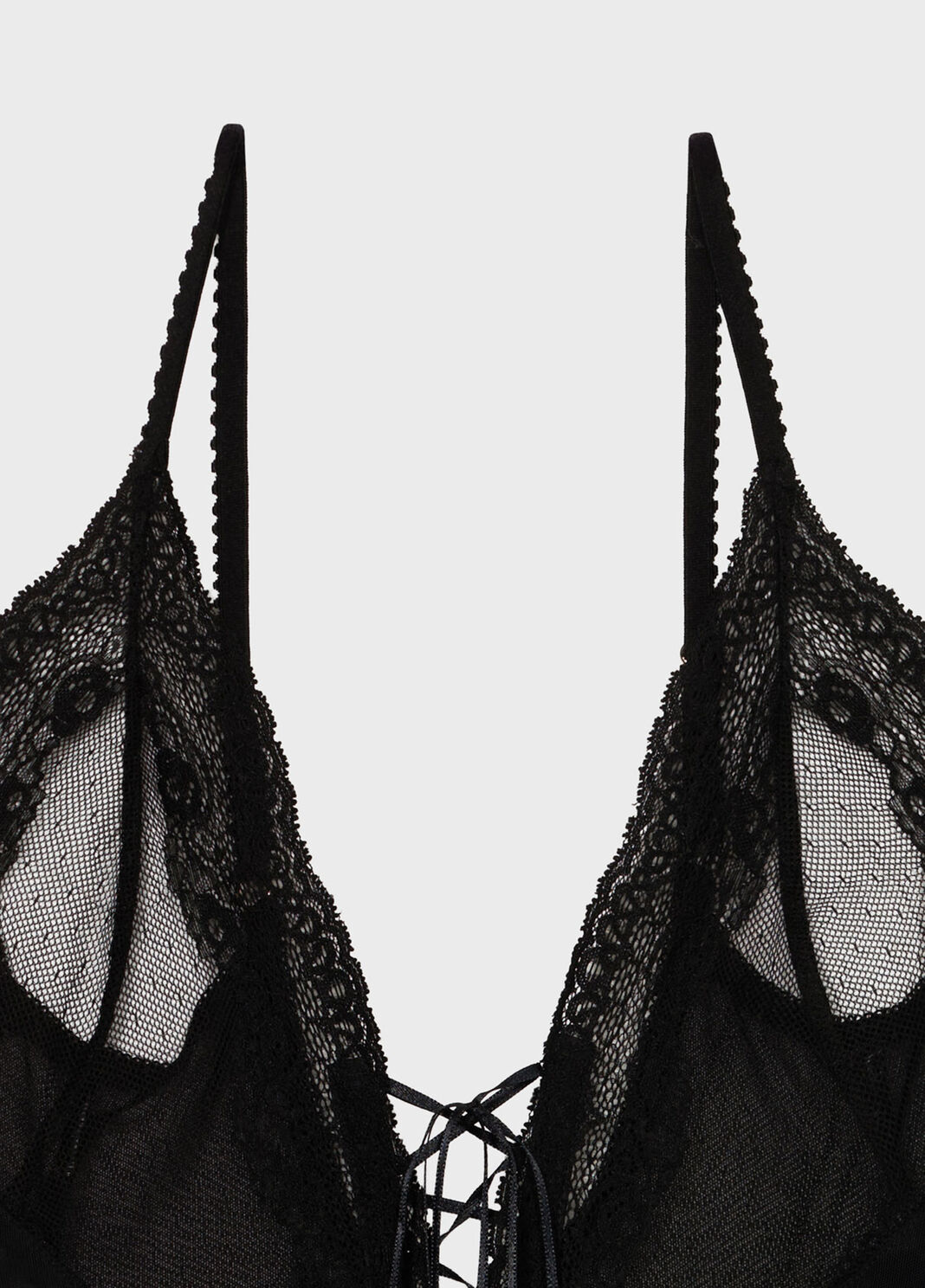 Marquisette and lace thong bodysuit  Blumarine - large image number 6
