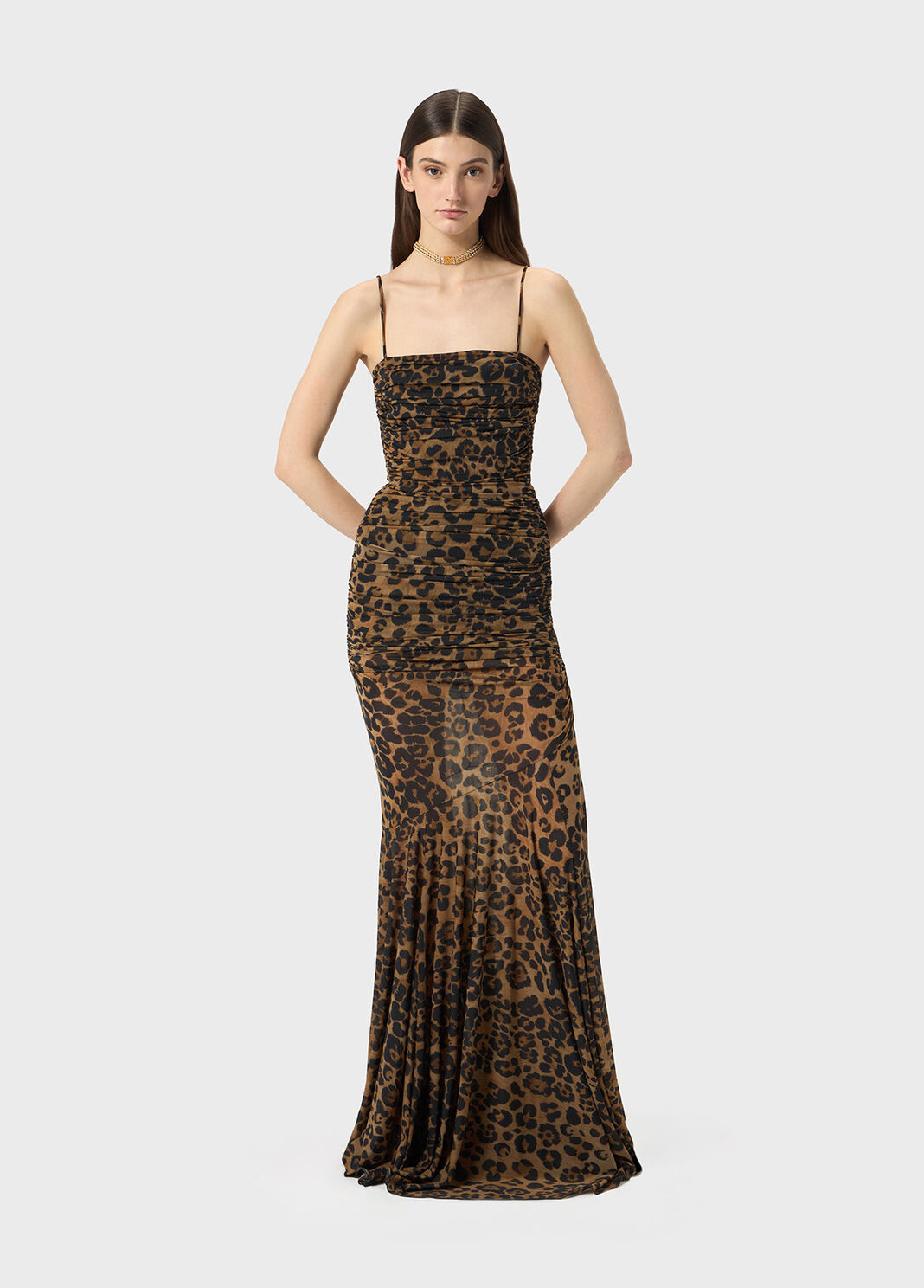 Long dress in animalier print jersey  Blumarine - large image number 3