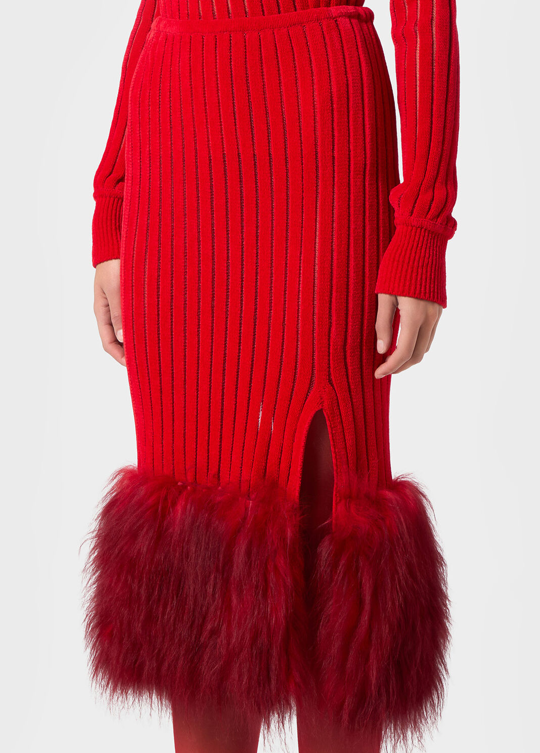 Midi strickrock mit fell  Blumarine - large image number 2