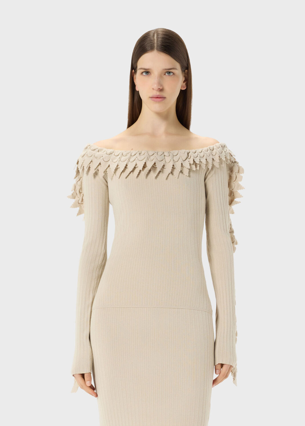 Gerippter Pullover mit gewellten Volants  Blumarine - large image number 0