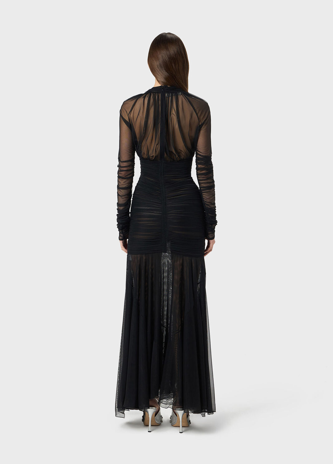 Midi dress in tulle with ruffles  Blumarine - large image number 1