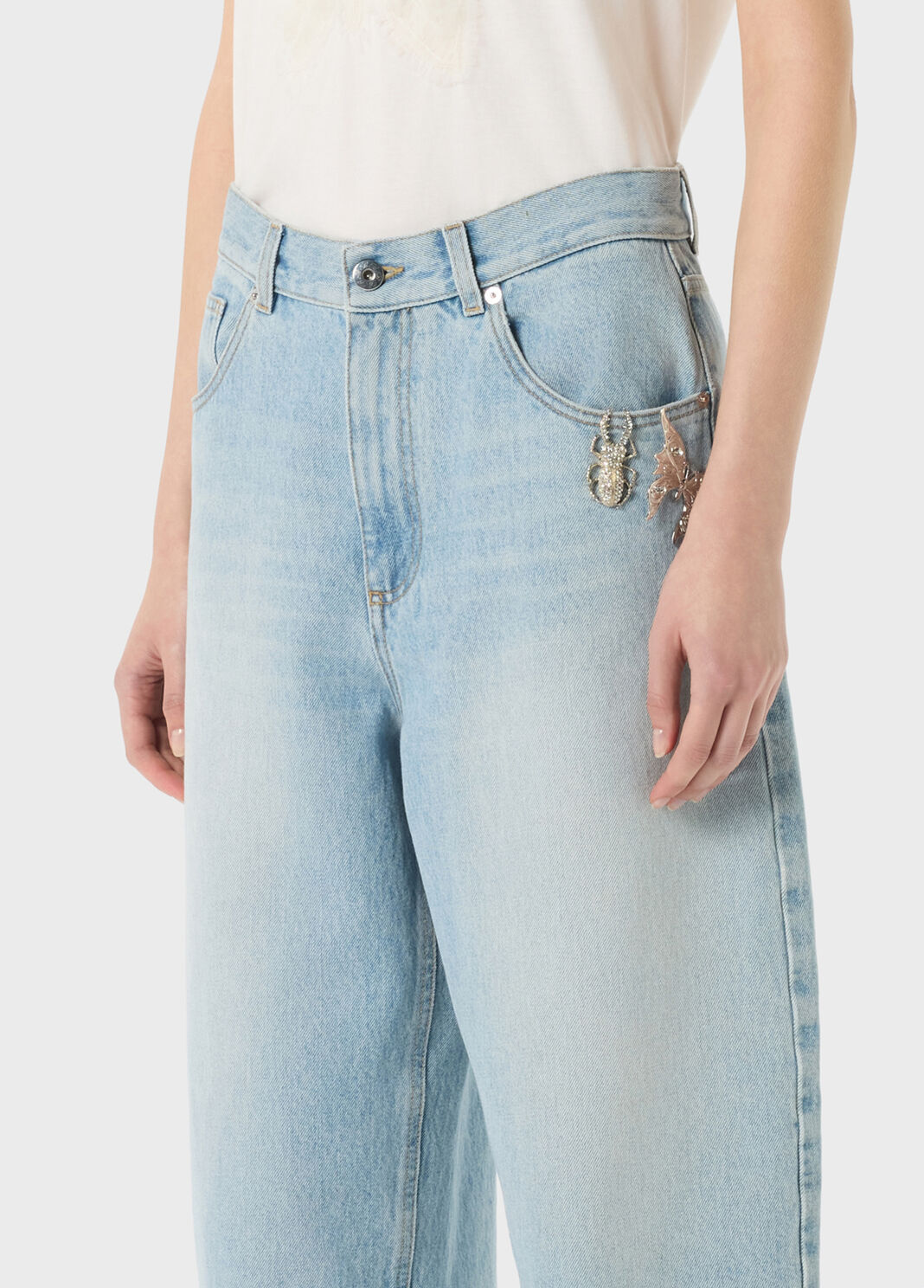 Balloon jeans with metal pins  Blumarine - large image number 2