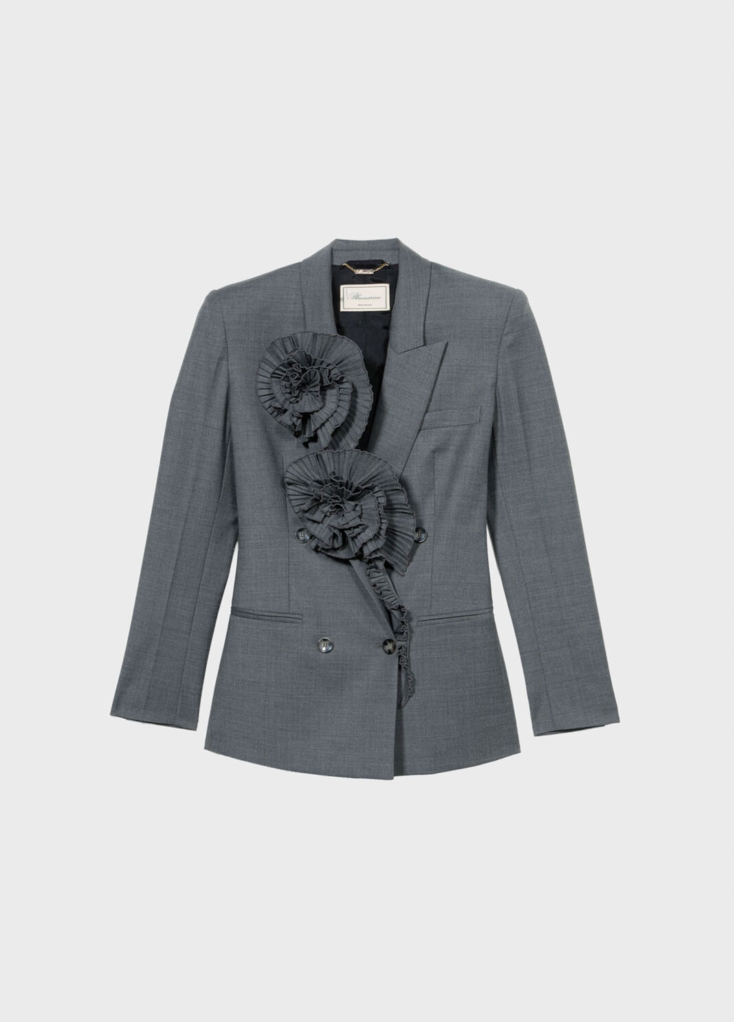Tailored jacket with 3D pleated roses  Blumarine - large image number 4