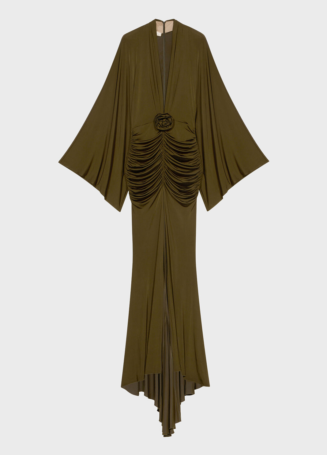 Long shiny jersey dress with applied rose  Blumarine - large image number 4