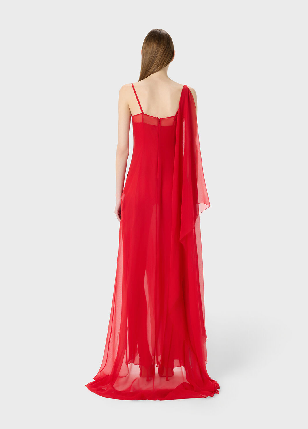 Long georgette silk dress with slit  Blumarine - large image number 1