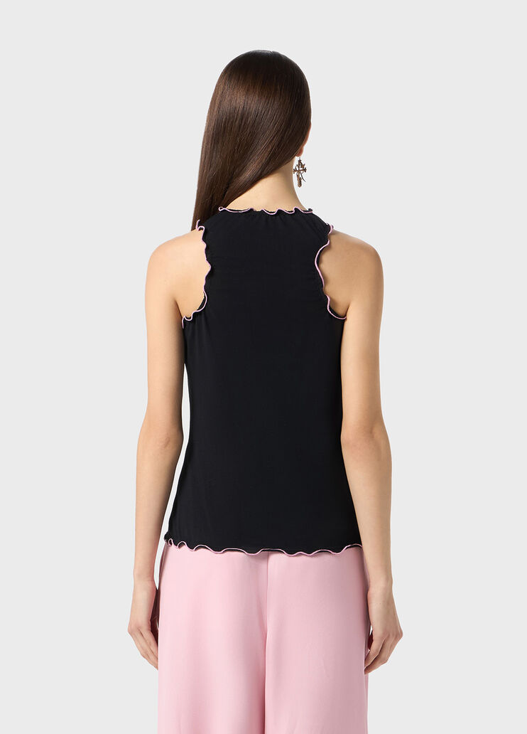 Top in jersey con stampa kitten e ruches  Blumarine - large image number 1