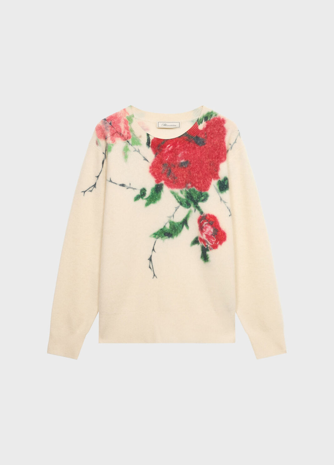 Gerippter Pullover aus Wolle und Kaschmir mit Print  Blumarine - large image number 4