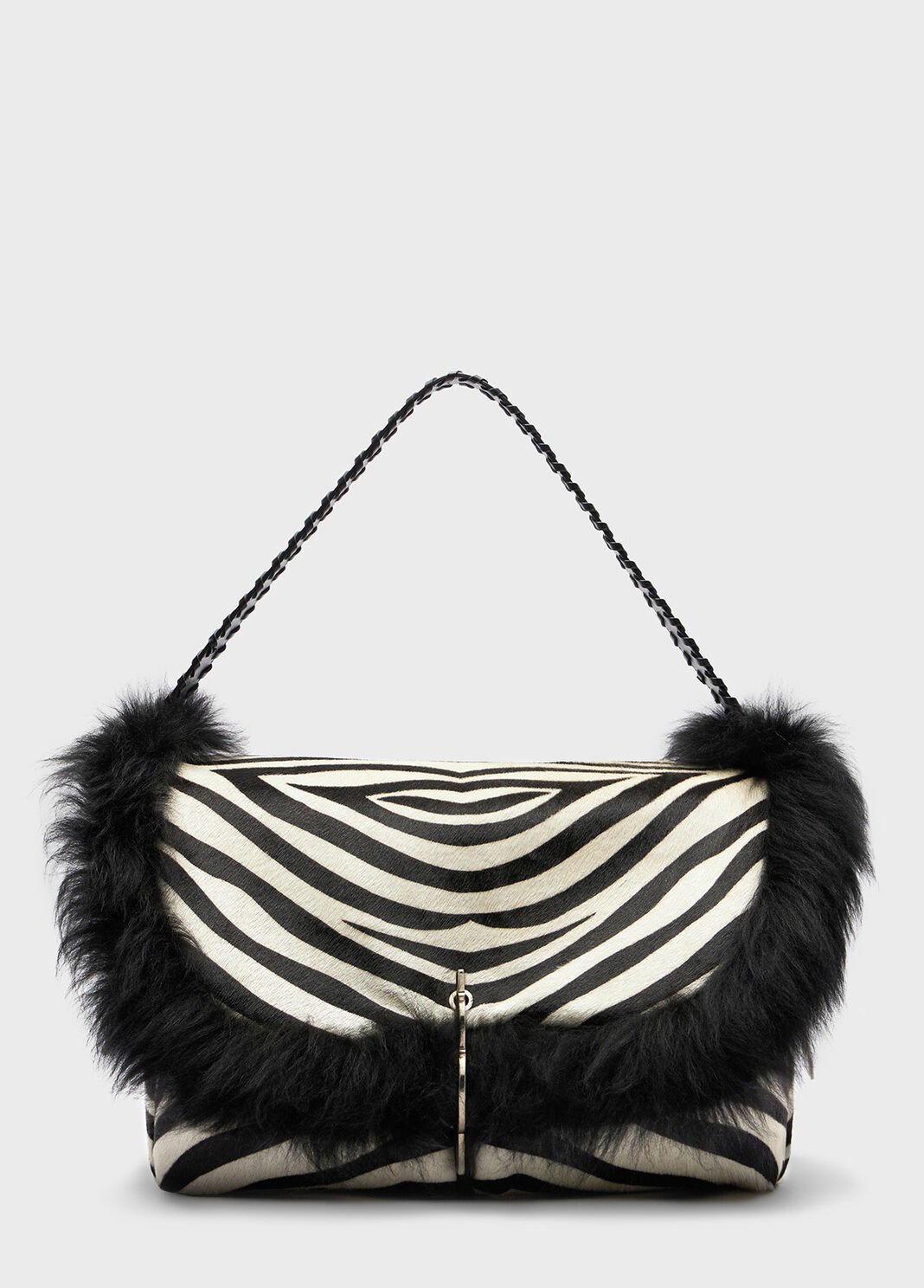 Large messenger in zebra effect leather  Blumarine - large image number 1