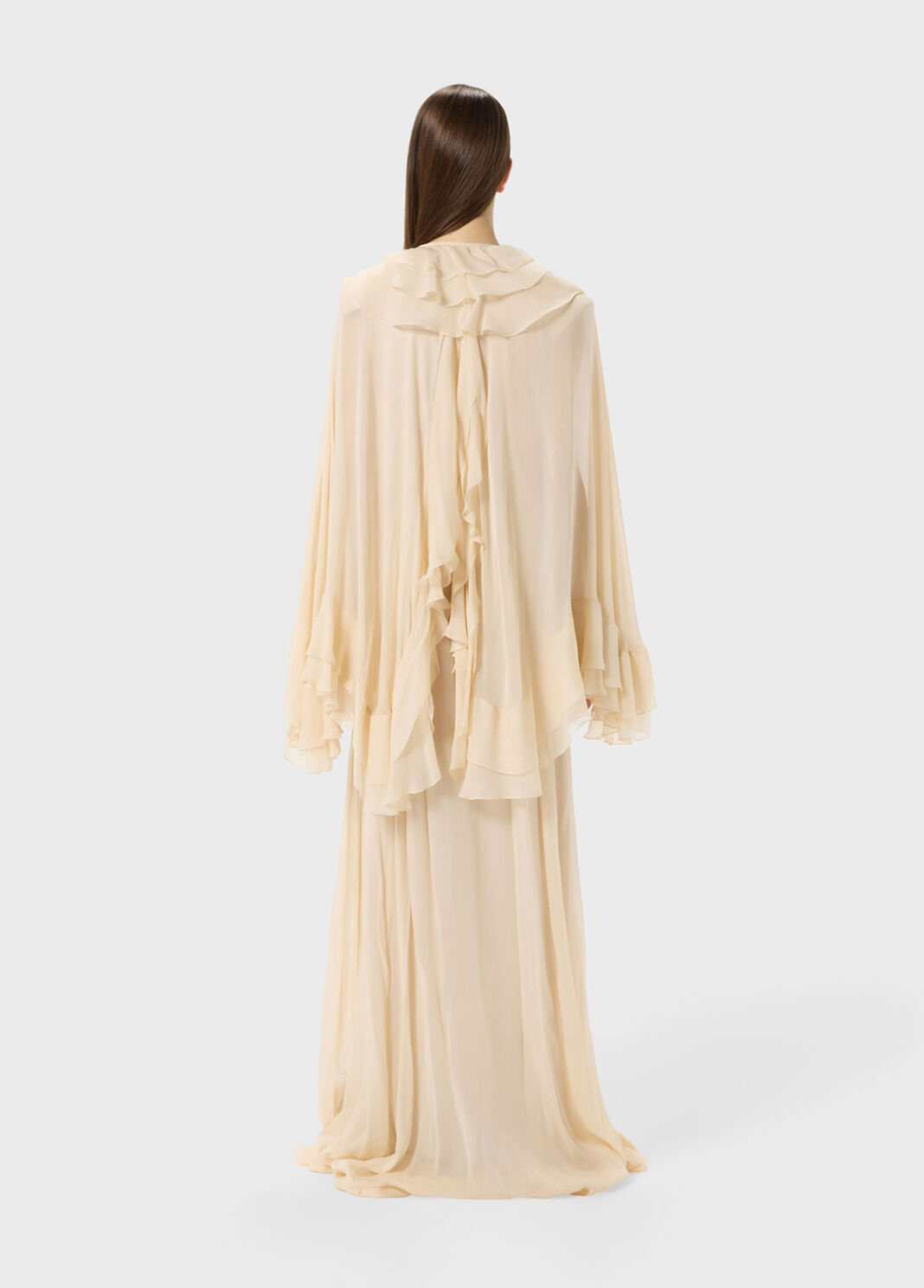 Long crepon dress with flounce  Blumarine - large image number 1