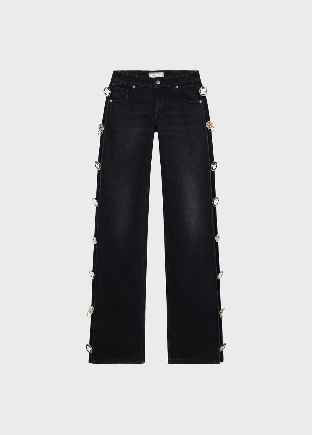 Wide-leg jeans with jewel buttons  Blumarine - large image number 4