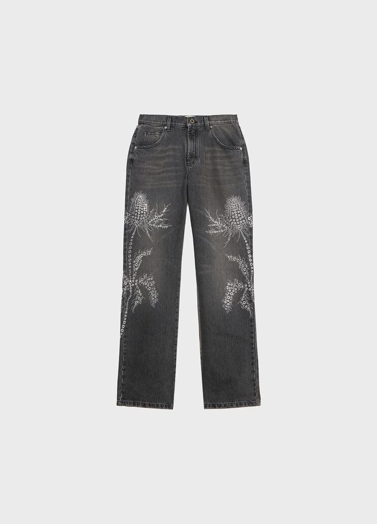 Jeans with eyelets and stud embroidery  Blumarine - medium