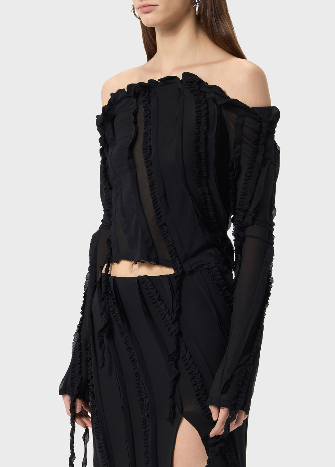 Jersey blouse with inlays  Blumarine - large image number 2