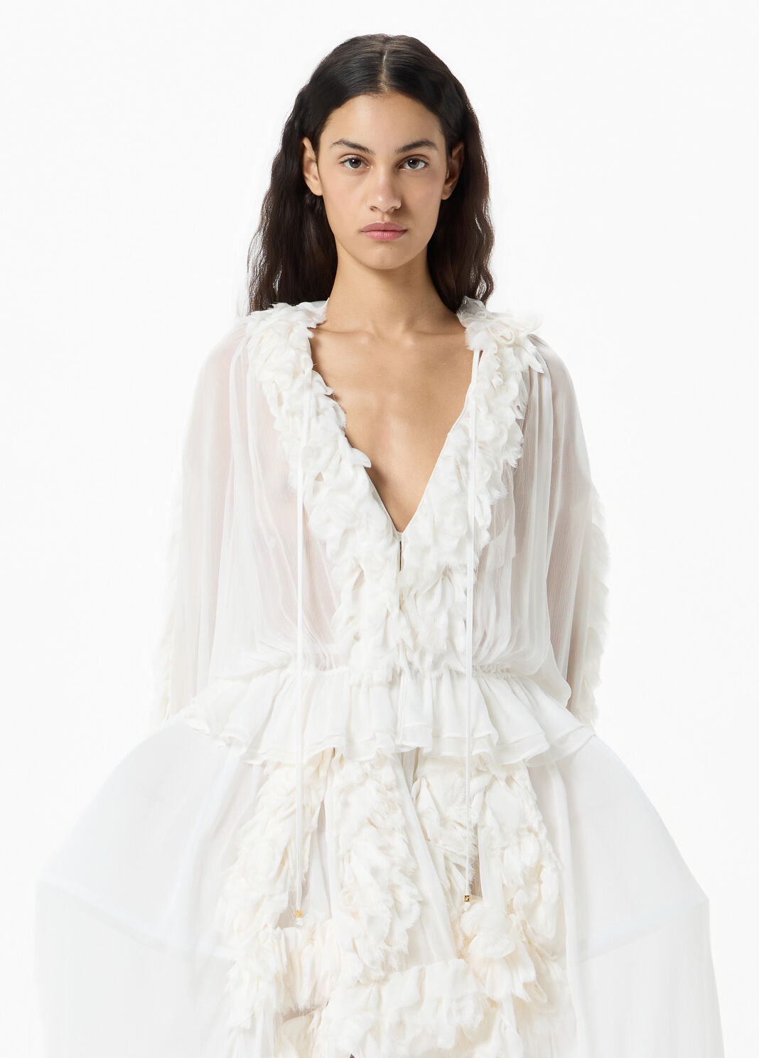 Chiffon shirt with flounce and ruffles  Blumarine - large image number 0