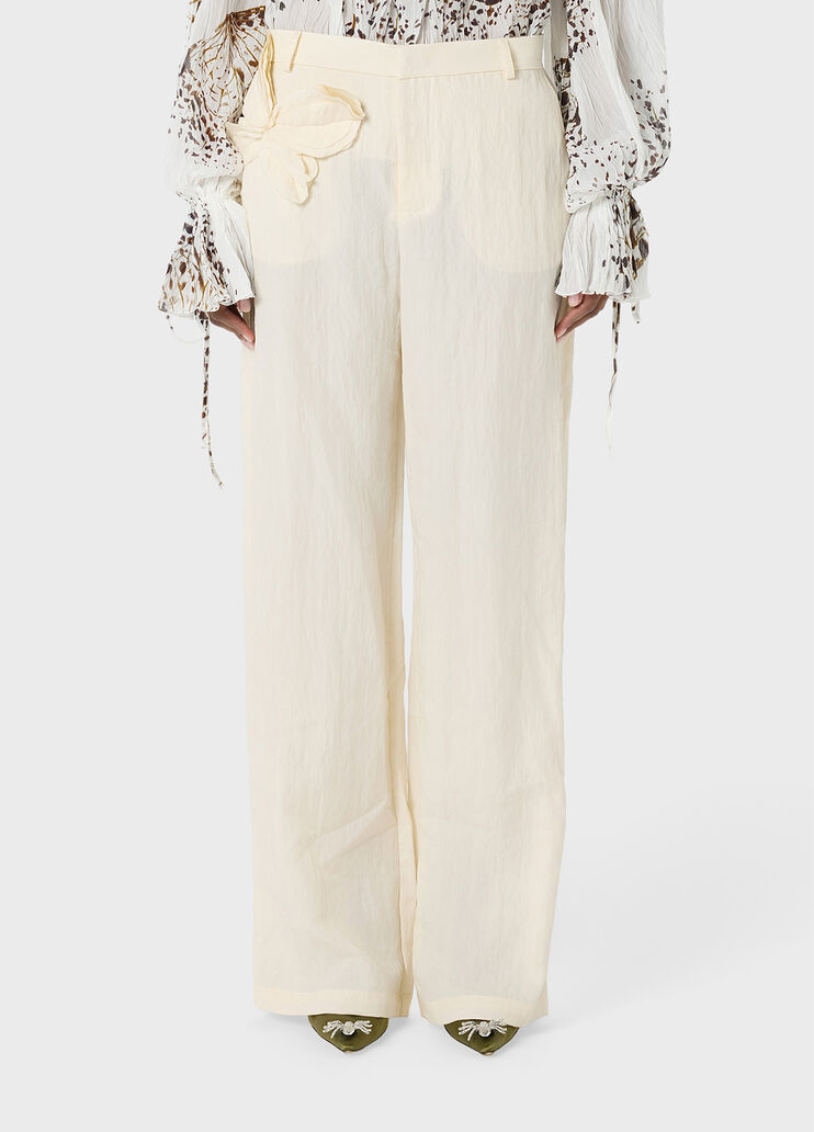 Wide-leg gabardine trousers with butterfly  Blumarine - medium