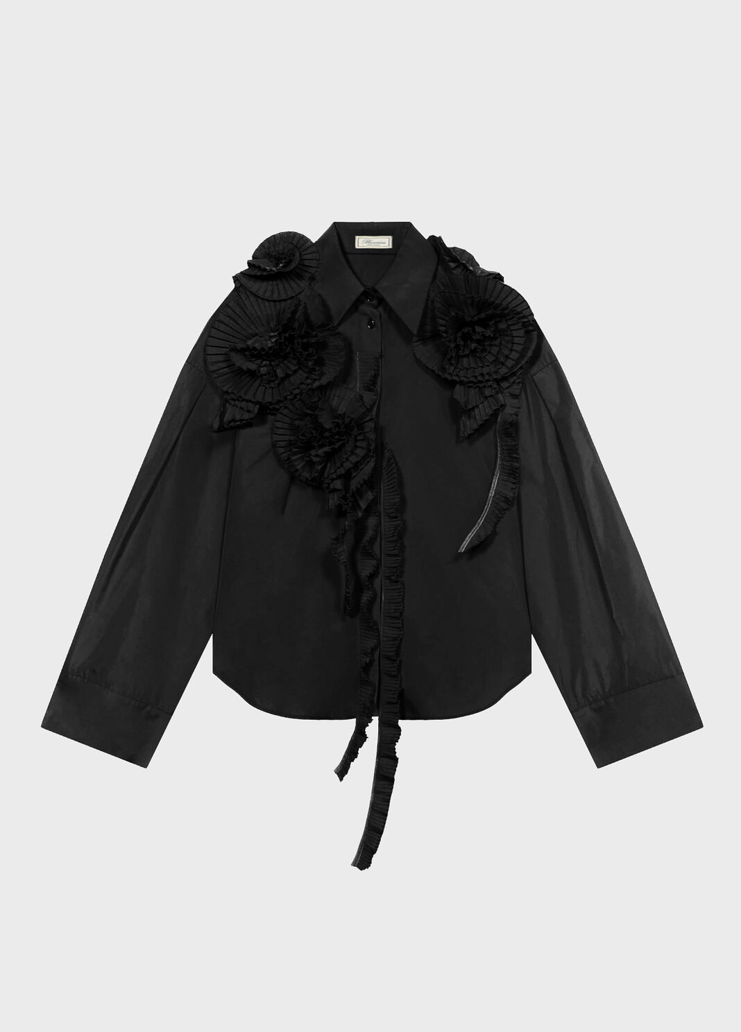 Taffeta shirt with 3D roses  Blumarine - large image number 4