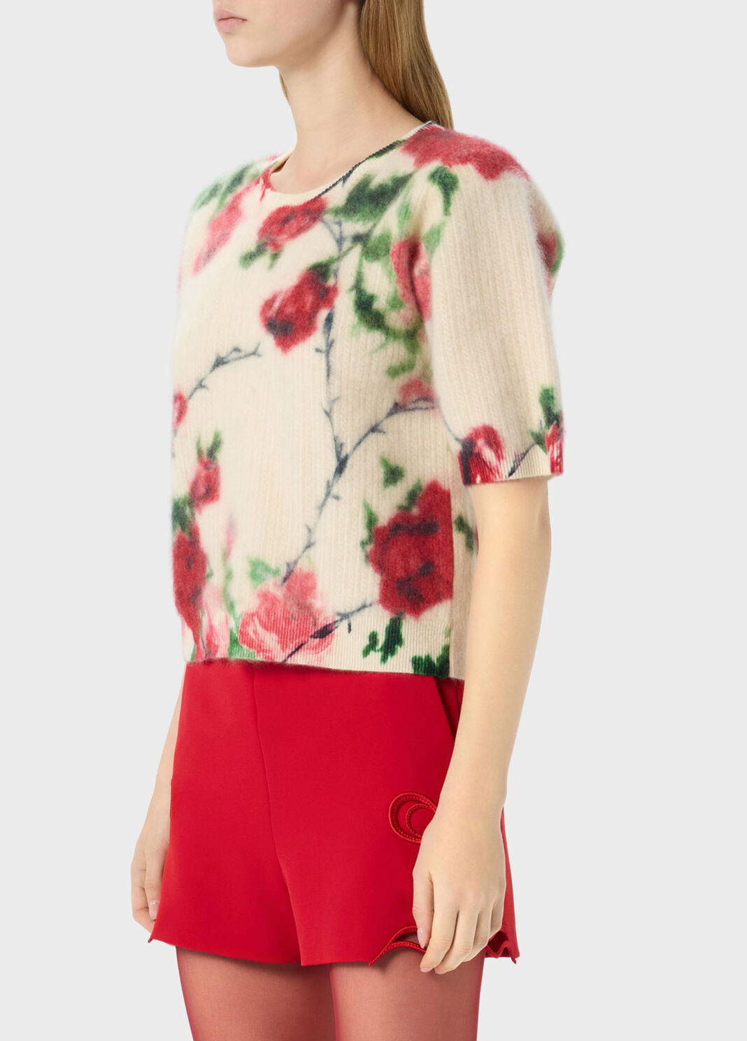Printed rib-knit cashmere and wool jumper  Blumarine - large image number 2