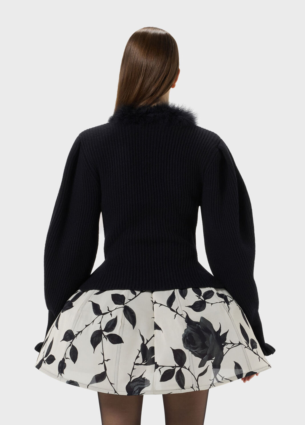 Wool jumper with fur-trimmed neckline  Blumarine - large image number 1