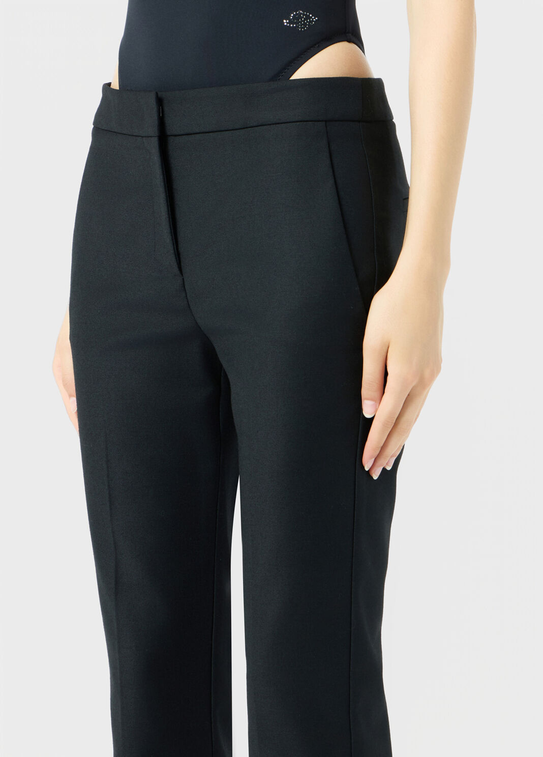 Diagonal-weave wool pipe trousers  Blumarine - large image number 2