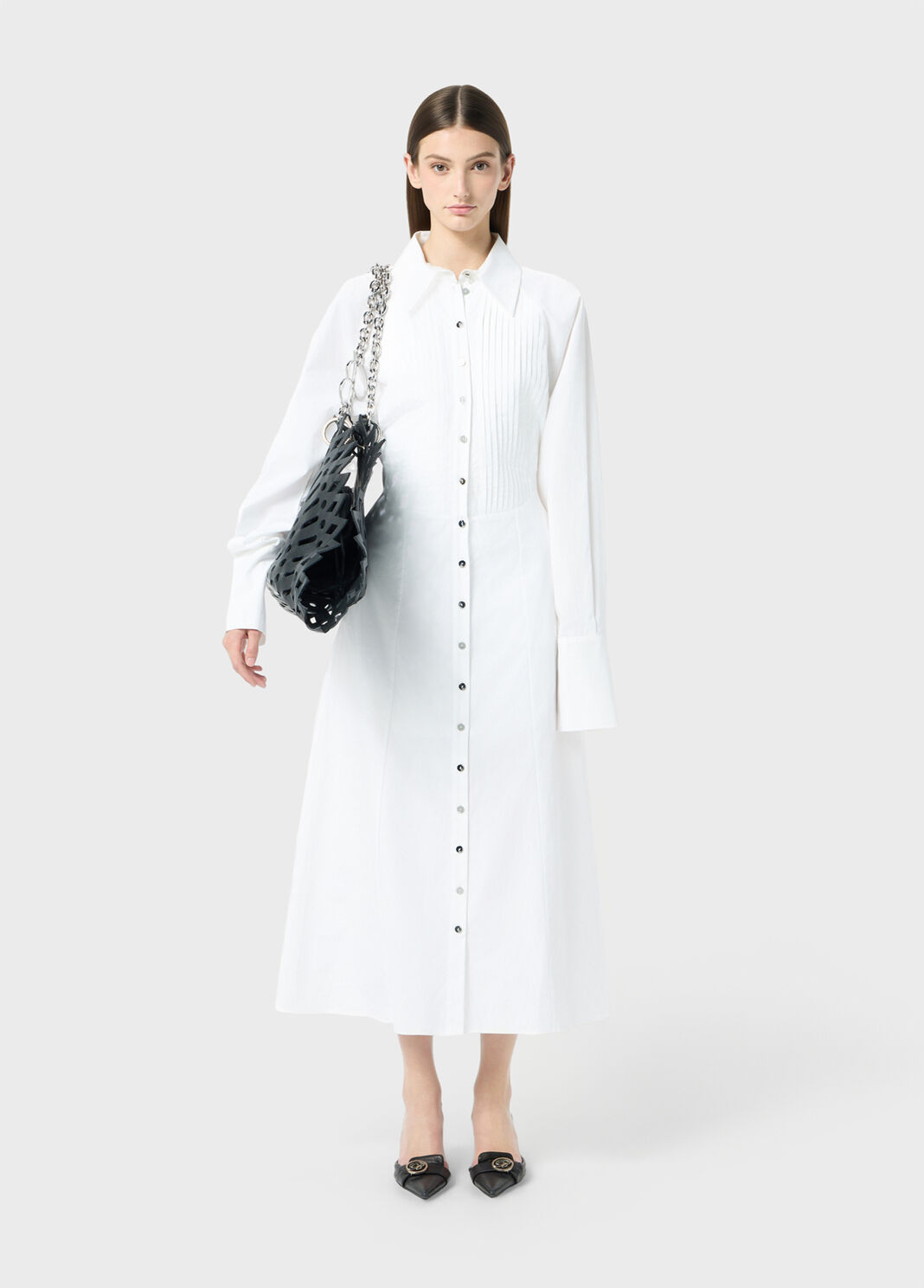 Poplin shirt dress with belt  Blumarine - large image number 3