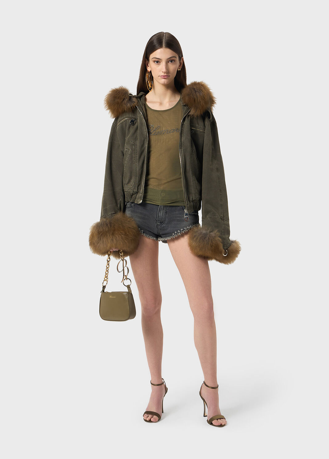 Denim shorts with rings  Blumarine - large image number 3