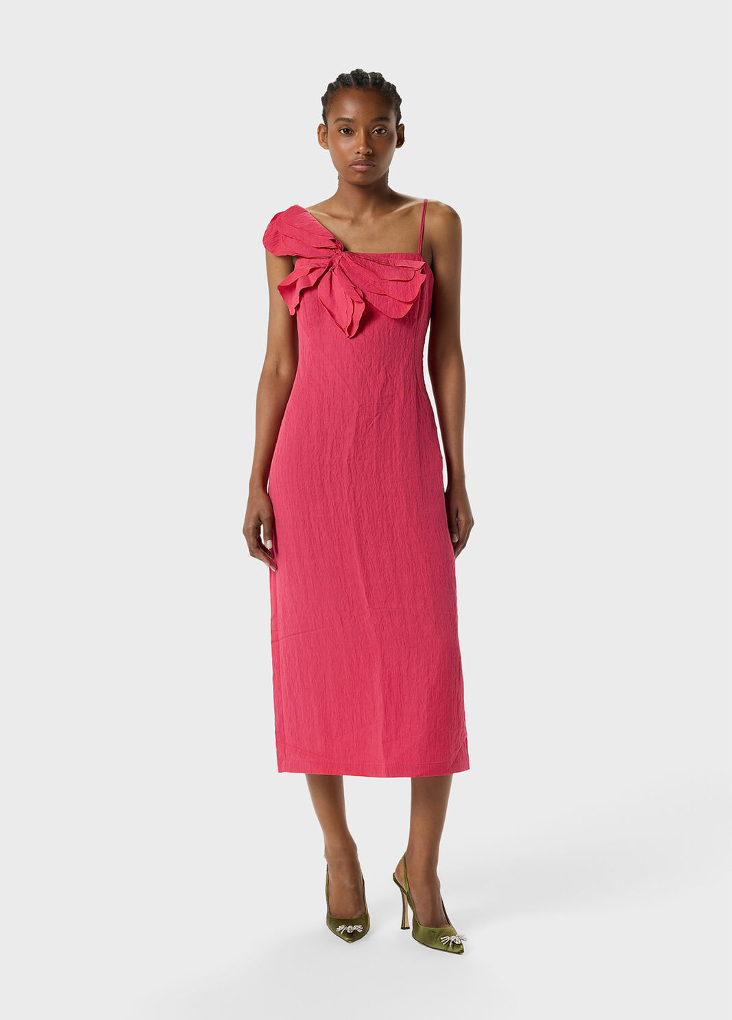 Midi dress in washed gabardine with 3D butterfly  Blumarine - large image number 3