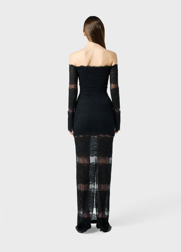 Robe longue en tulle et dentelle  Blumarine - large image number 1