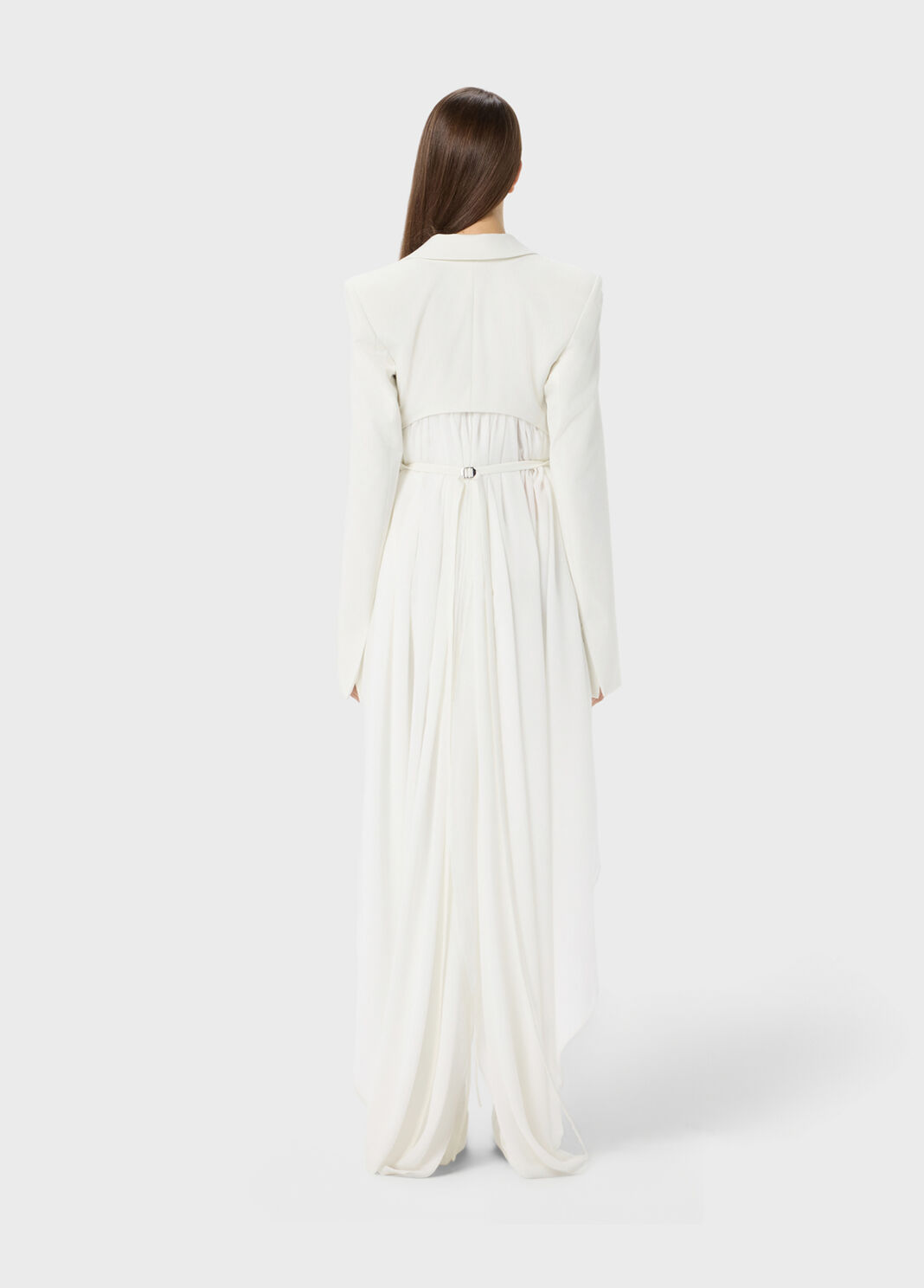 Jacket in compact fabric with tulle train  Blumarine - large image number 1