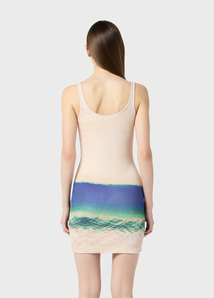Short ribbed dress with digital print  Blumarine - large image number 1