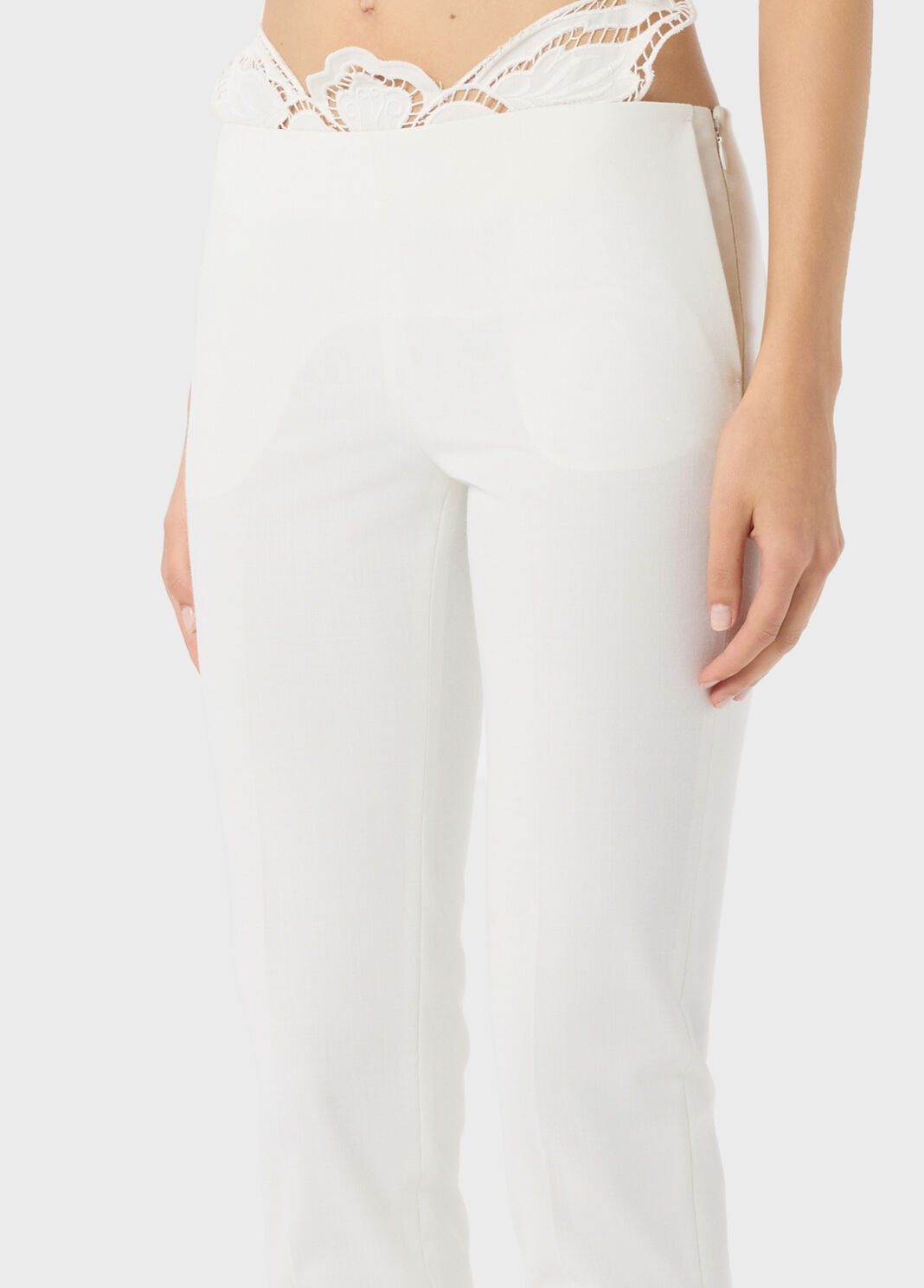 Slim-fit trousers in compact fabric  Blumarine - large image number 2