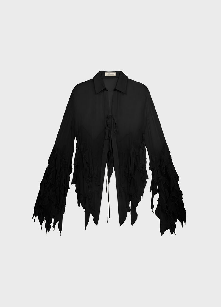 Asymmetric georgette blouse with ruffles  Blumarine - medium