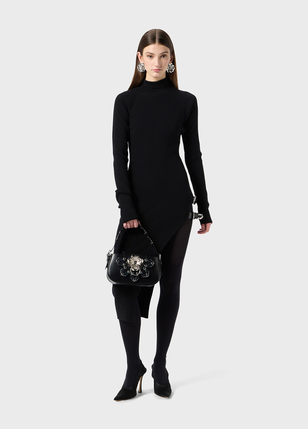 Midi knit dress with buckles  Blumarine - large image number 3