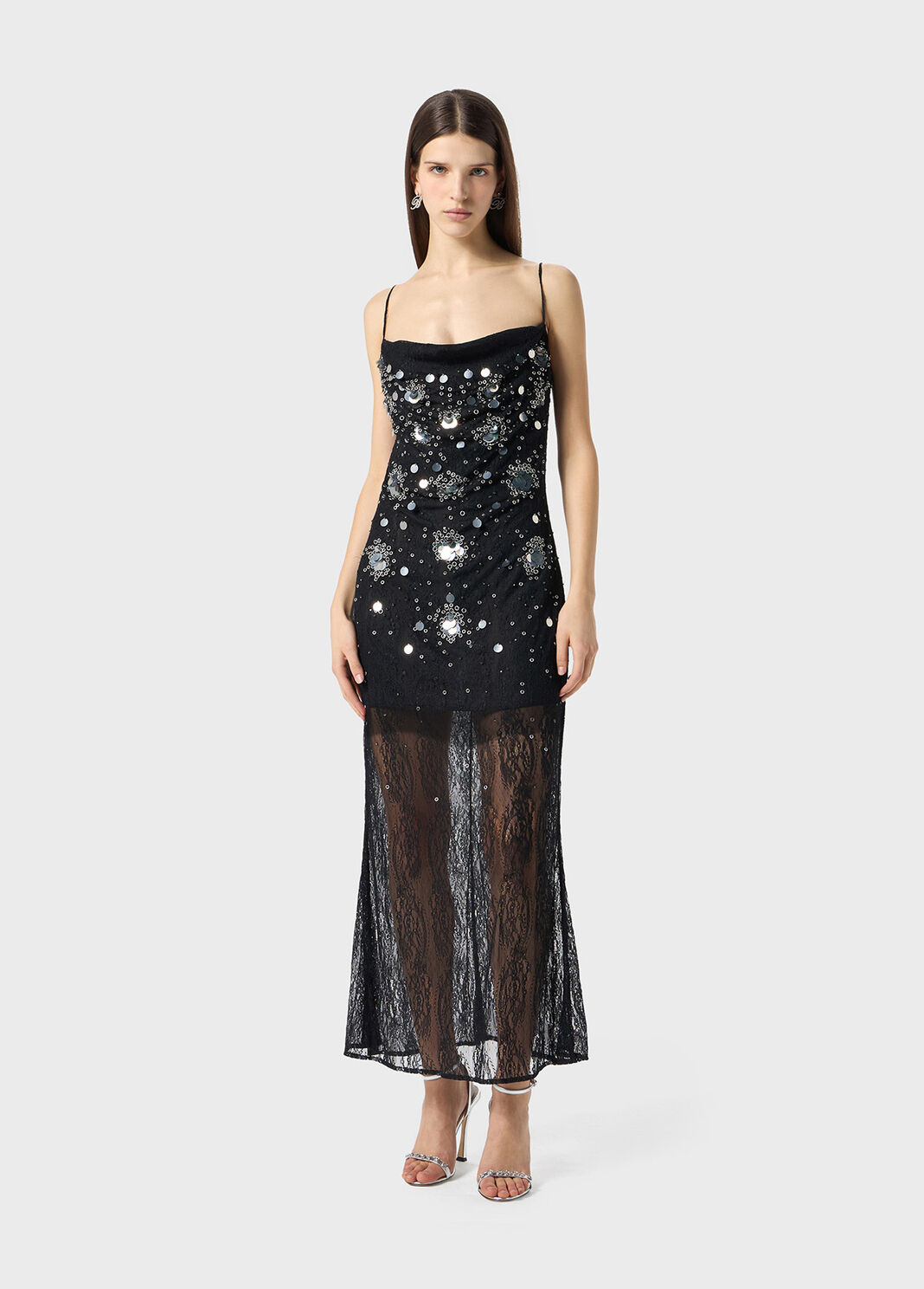 Long dress in lace with embroidery  Blumarine - large image number 3