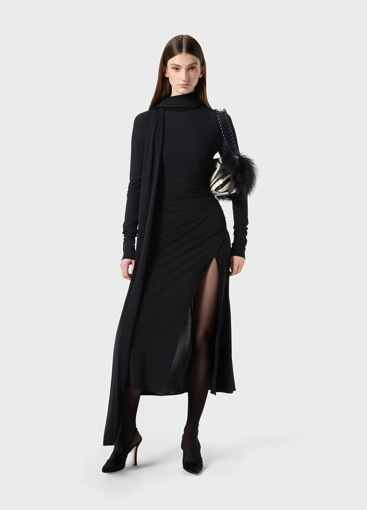 Jersey midi dress with scarf  Blumarine - large image number 3