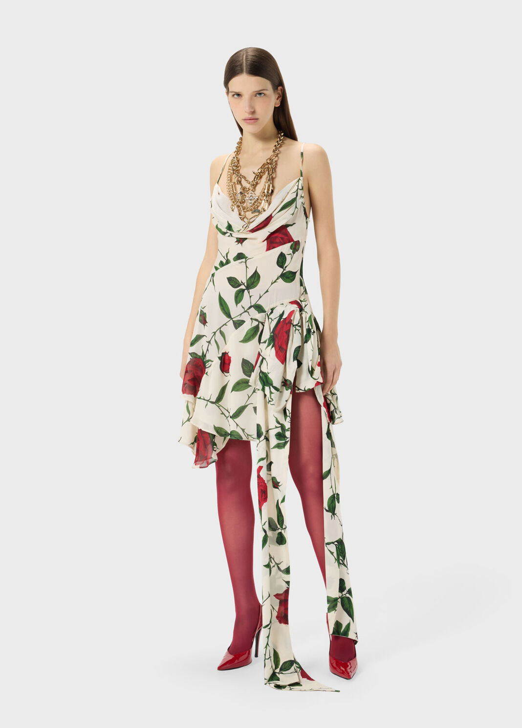 Printed jersey dress with bow  Blumarine - large image number 3