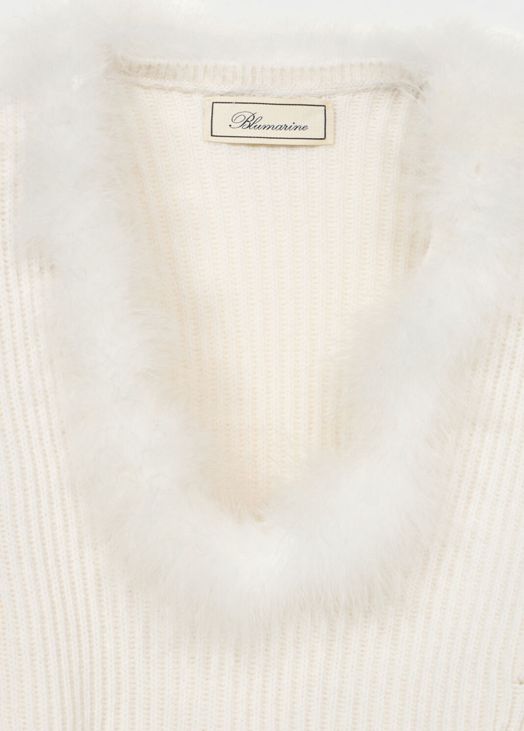 Jersey de lana con escote ribeteado de pelo  Blumarine - large image number 6