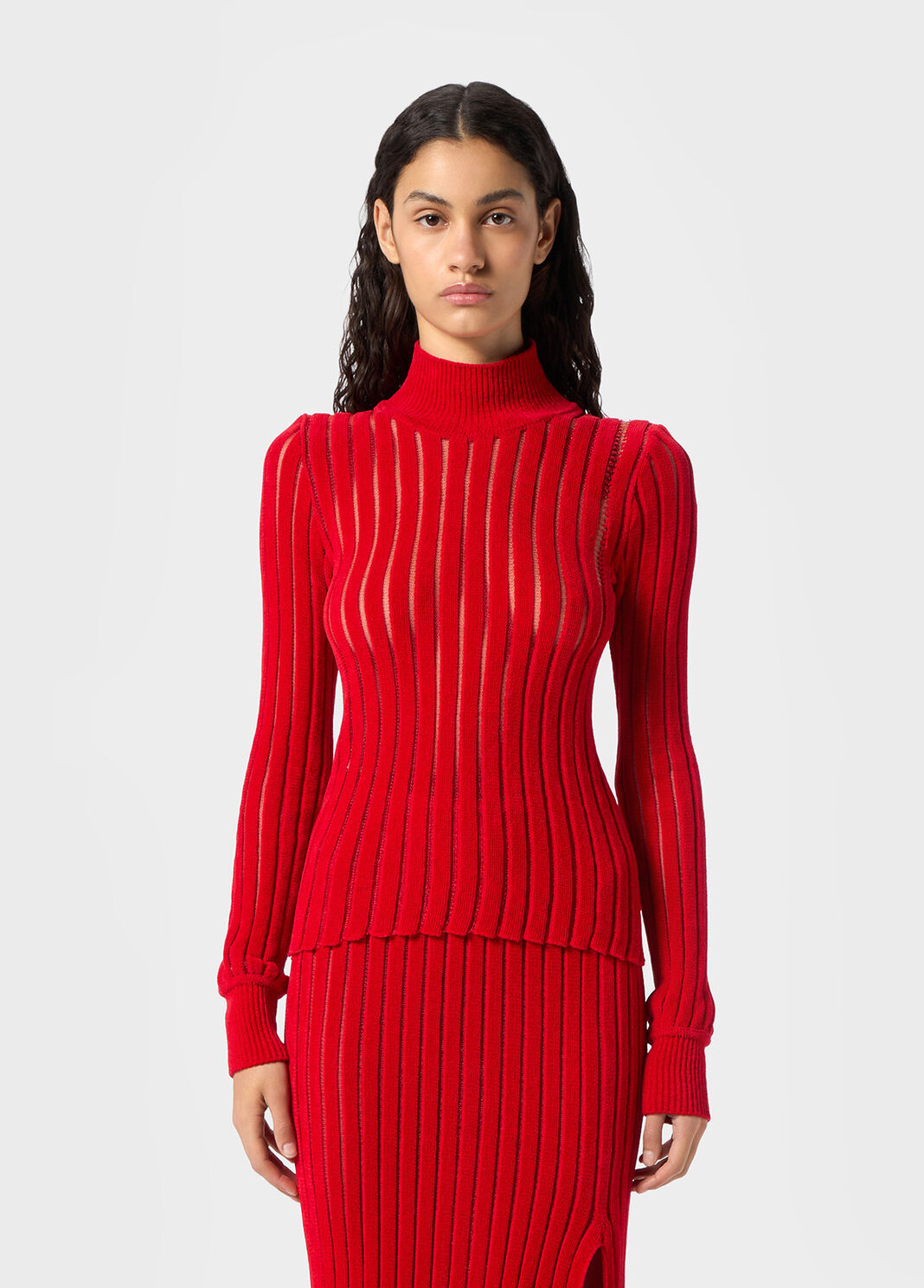 Ribbed see-through knit turtleneck  Blumarine - large image number 0