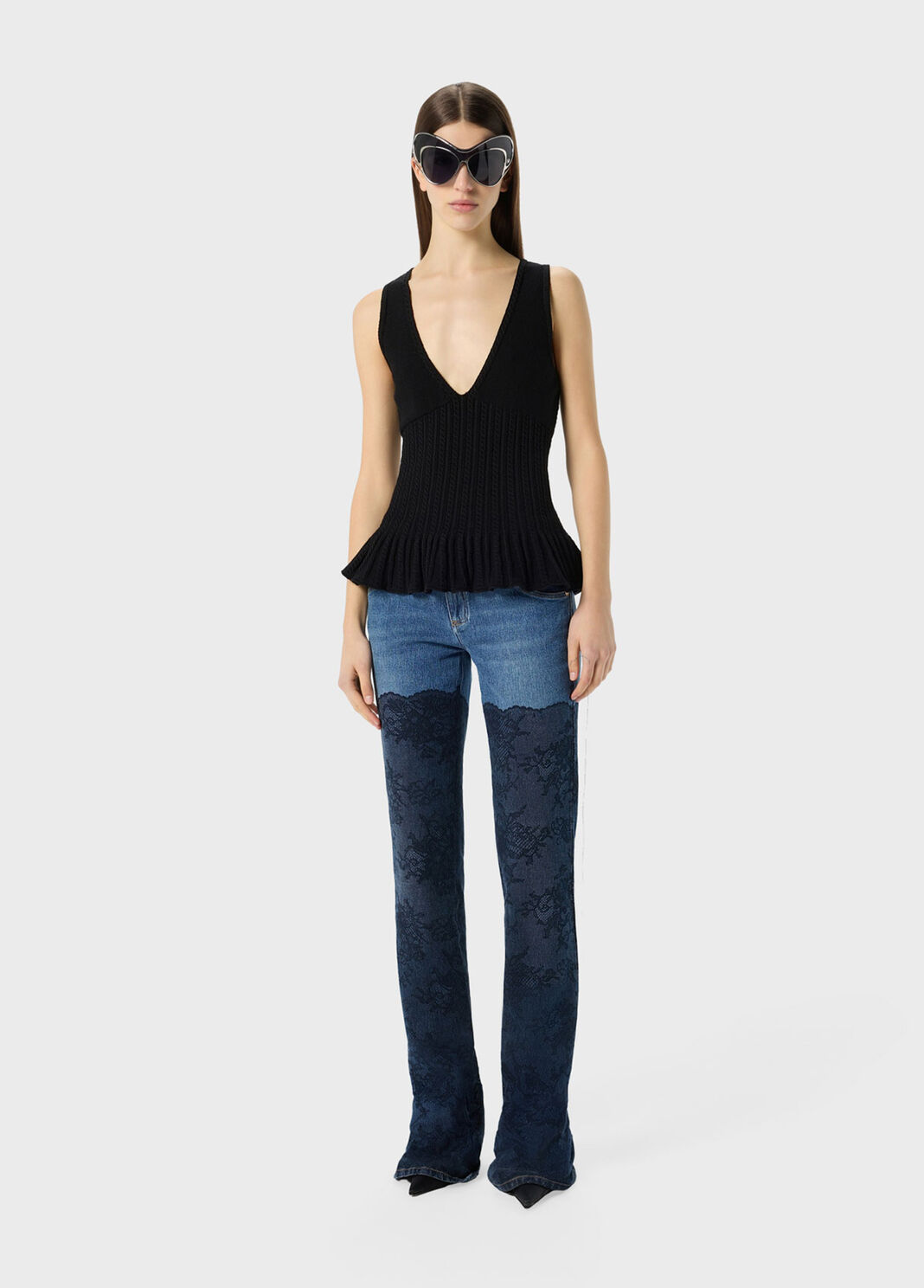Jeans with trompe-l'&oelig;il print  Blumarine - large image number 3