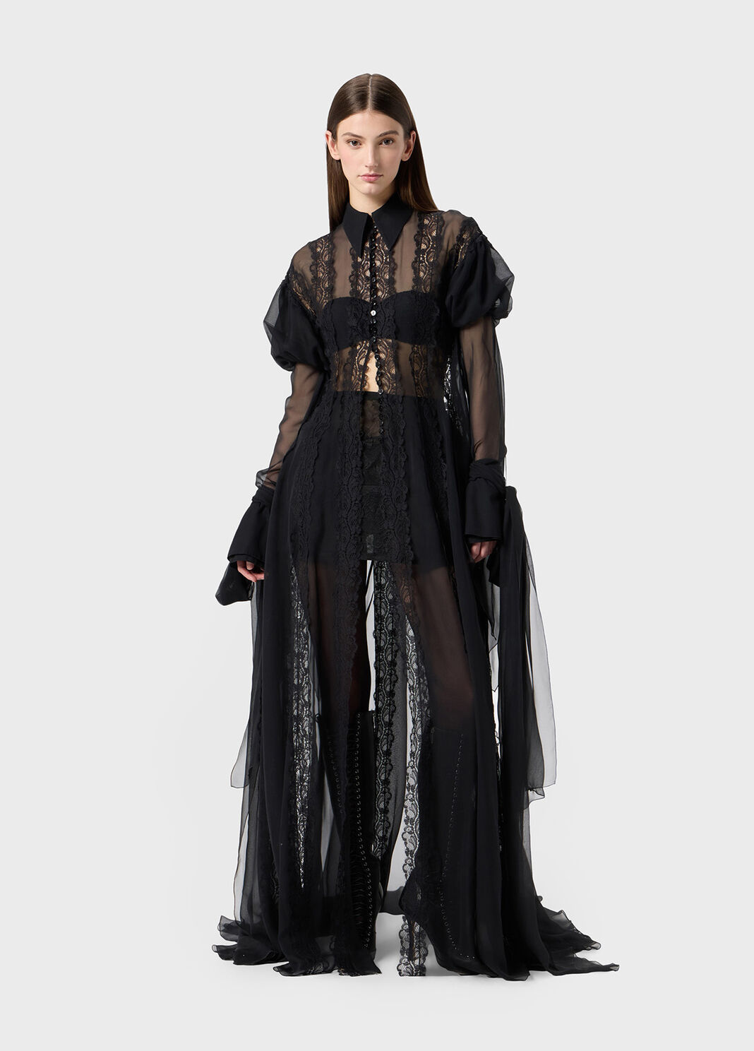 Cinch waist skirt in crinoline and lace  Blumarine - large image number 3