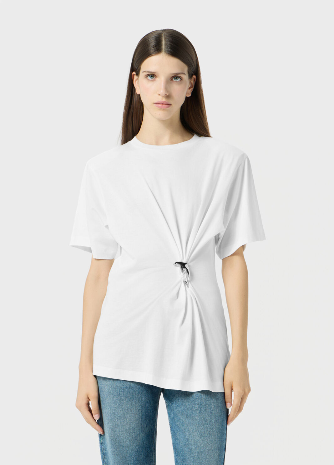 Jersey T-shirt with gathering  Blumarine - large image number 0