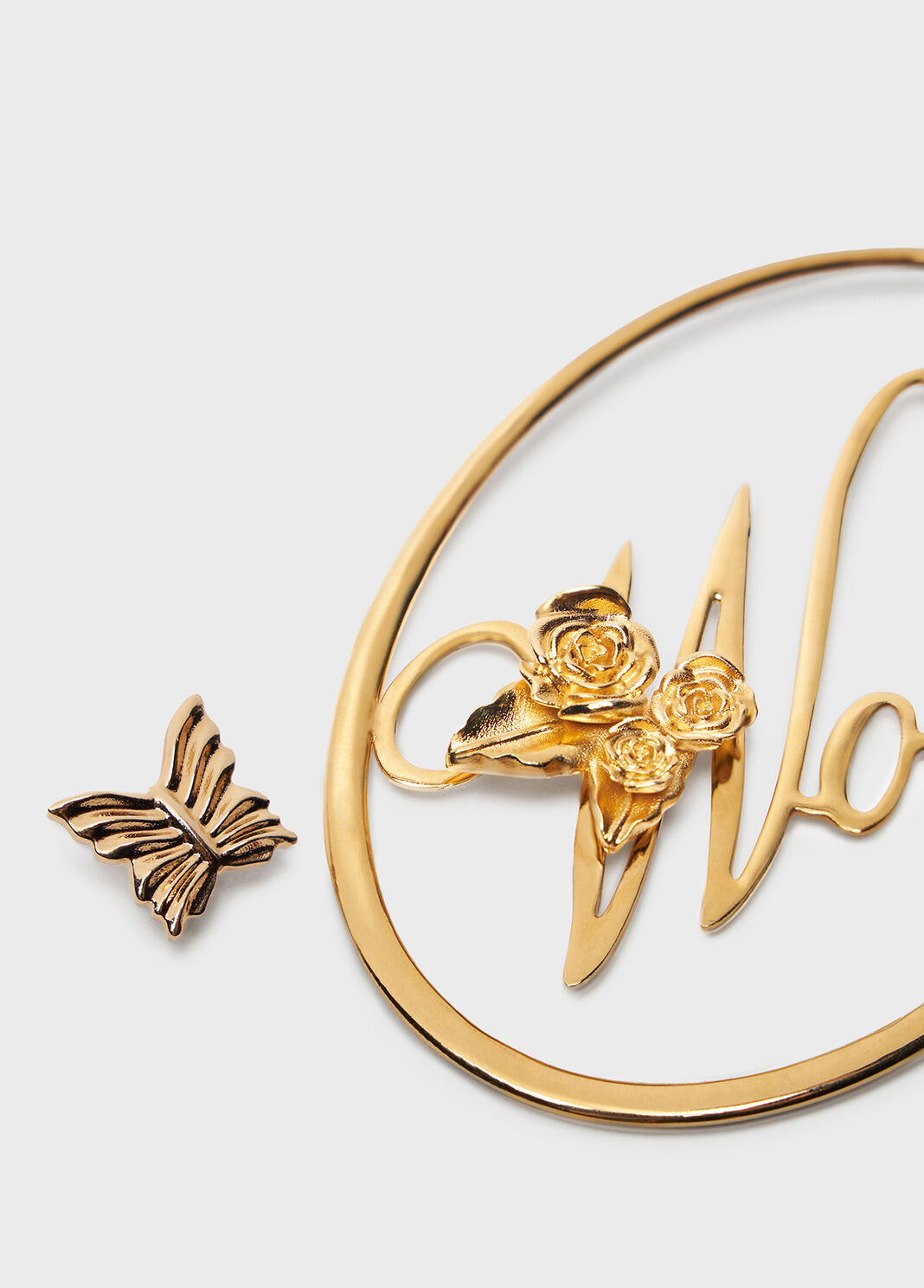 Brass earrings with &ldquo;woof&rdquo; lettering  Blumarine - large image number 3