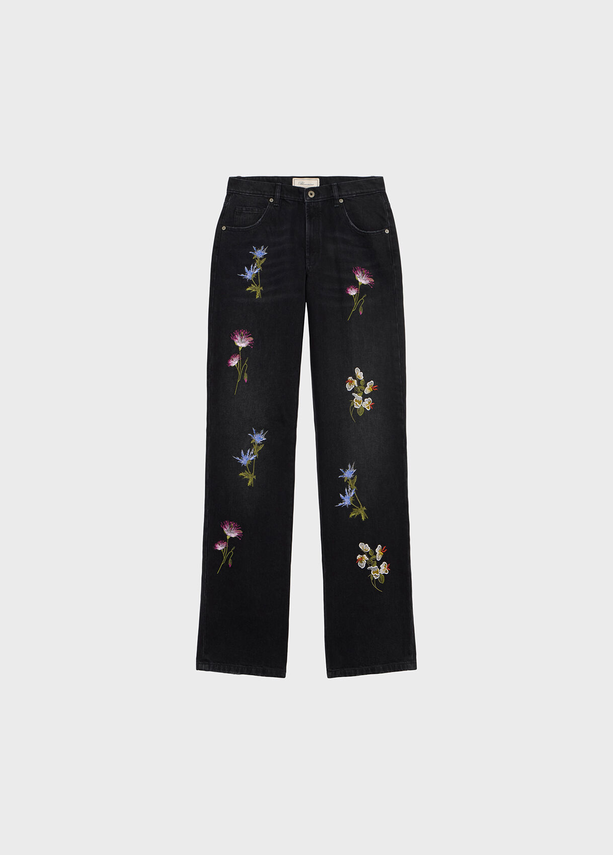 Jeans with flower embroidery - Blumarine