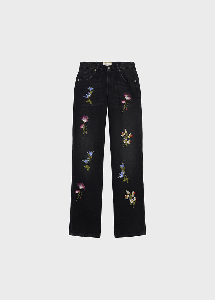 Jeans with flower embroidery  Blumarine - medium
